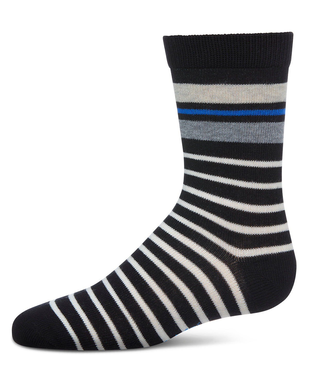 Boys' Striped Crew Socks : Color: Black