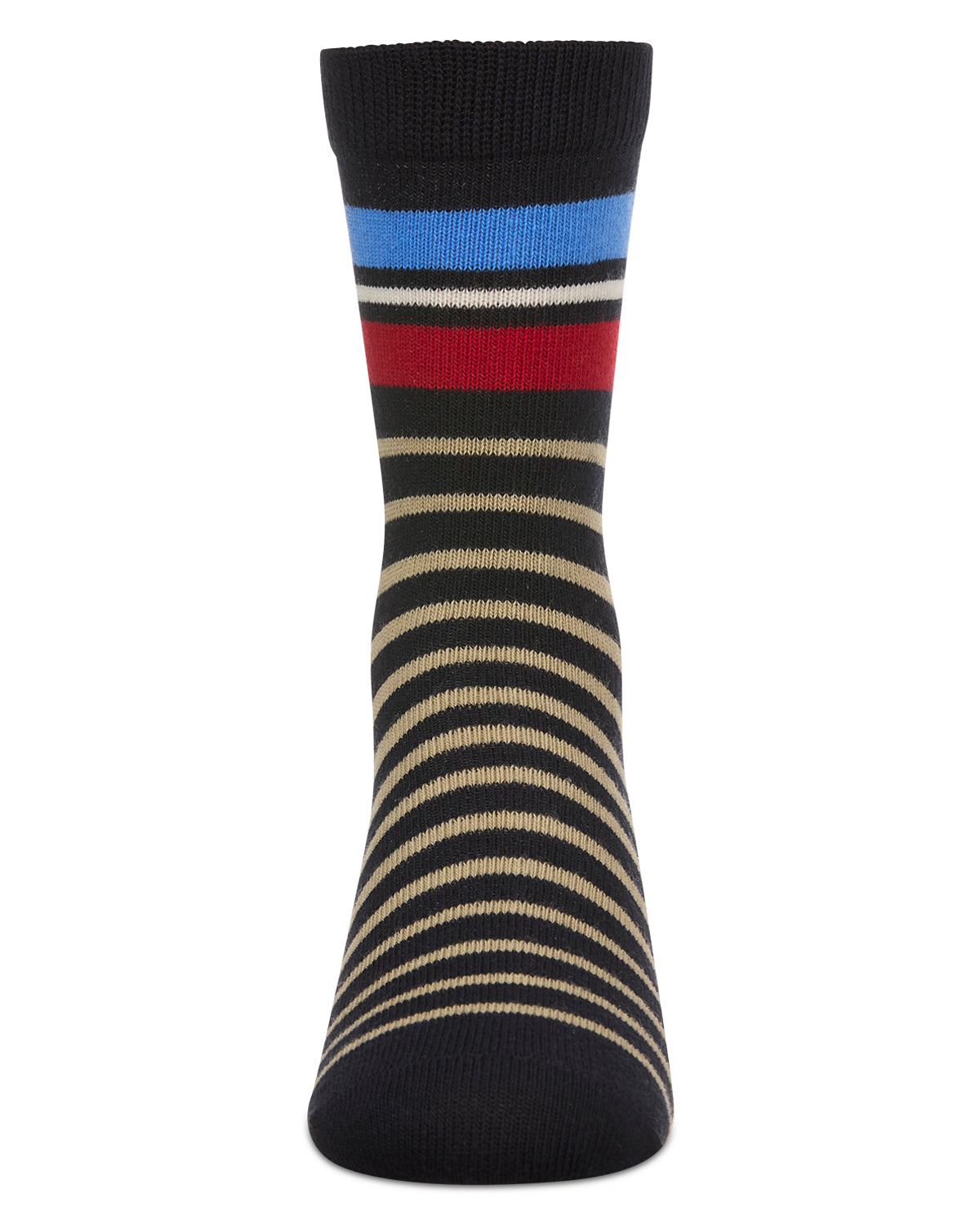 Boys' Striped Crew Socks : Color: Navy