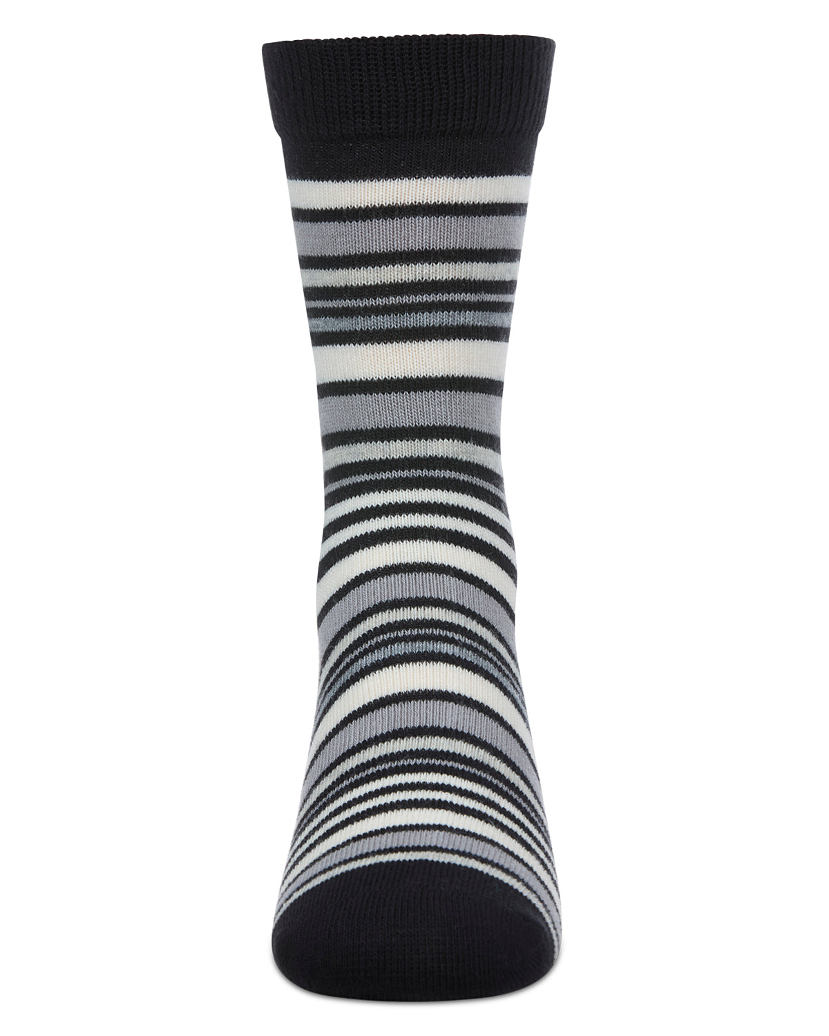 Boys' Multi Stripe Crew Socks : Color: Black
