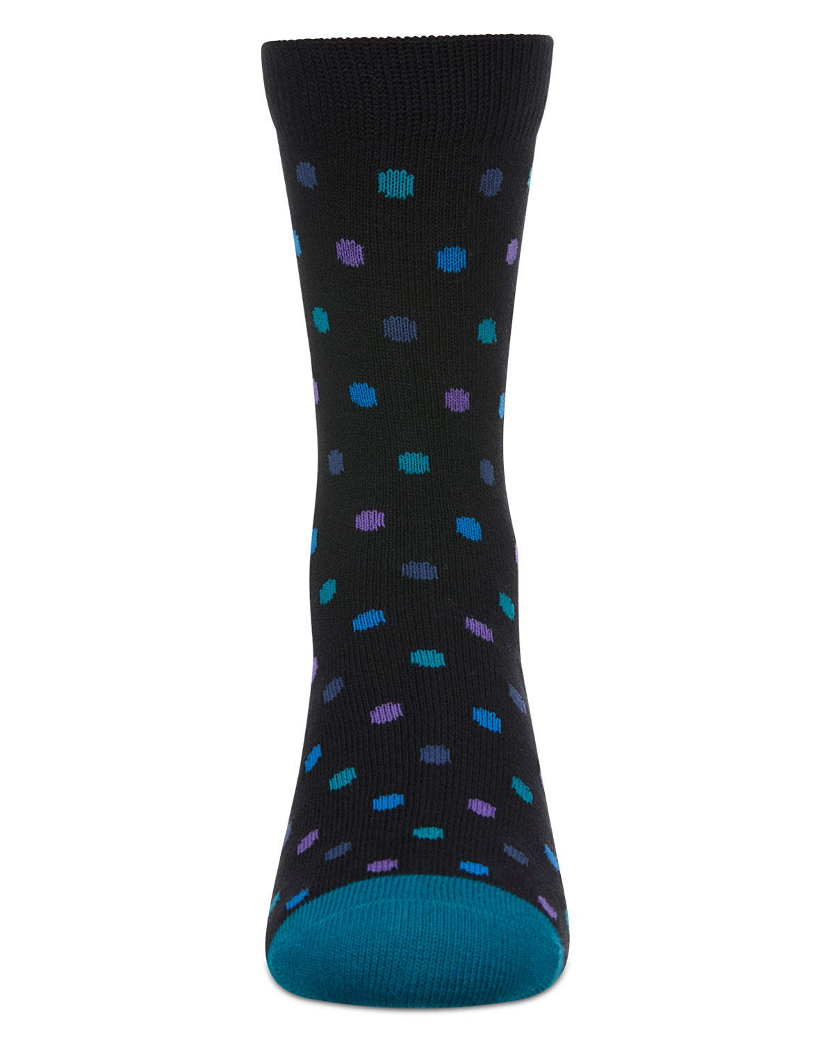 Boys' Colorful Dot Crew Socks : Color: Black