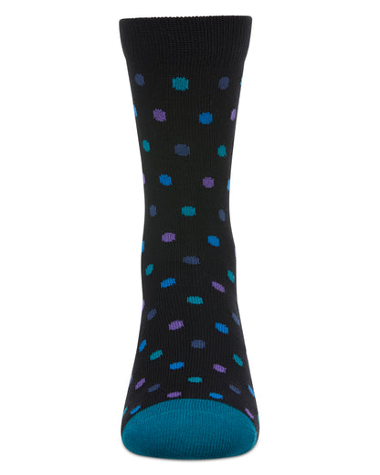 Boys' Colorful Dot Crew Socks : Color: Black