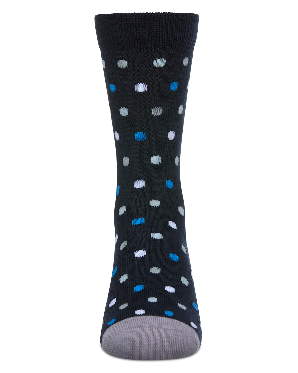 Boys' Colorful Dot Crew Socks : Color: Navy