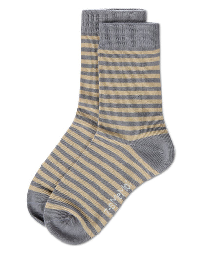 Thin Stripe Cotton Blend Boys Crew Sock : Color: Gray