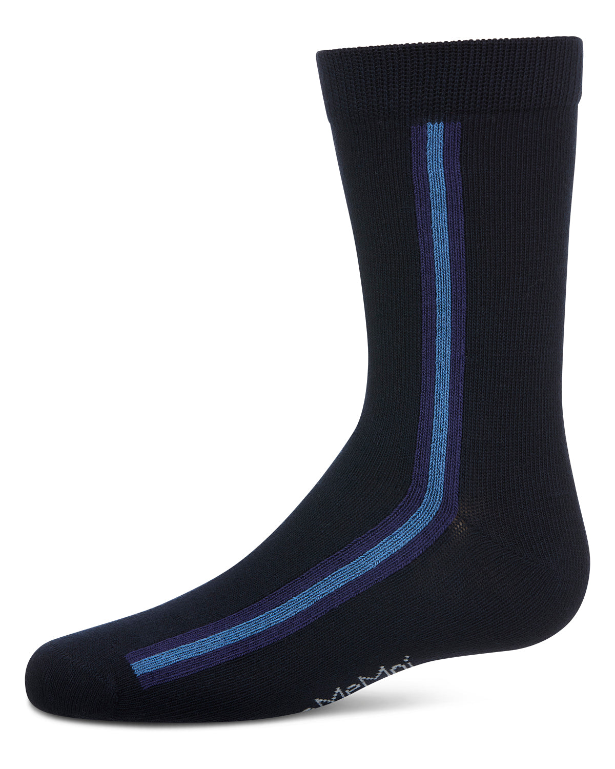 Boys' Side Stripe Crew Socks : Color: Navy