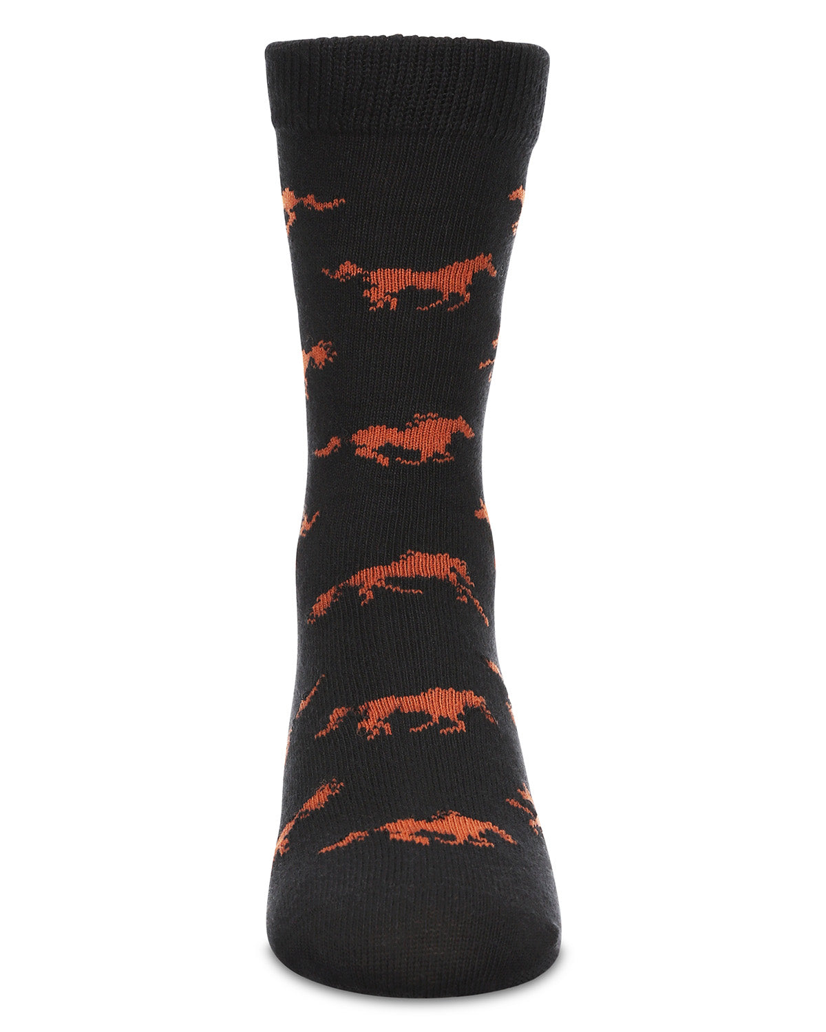 Boys' Galloping Horse Cotton Crew Socks : Color: Black