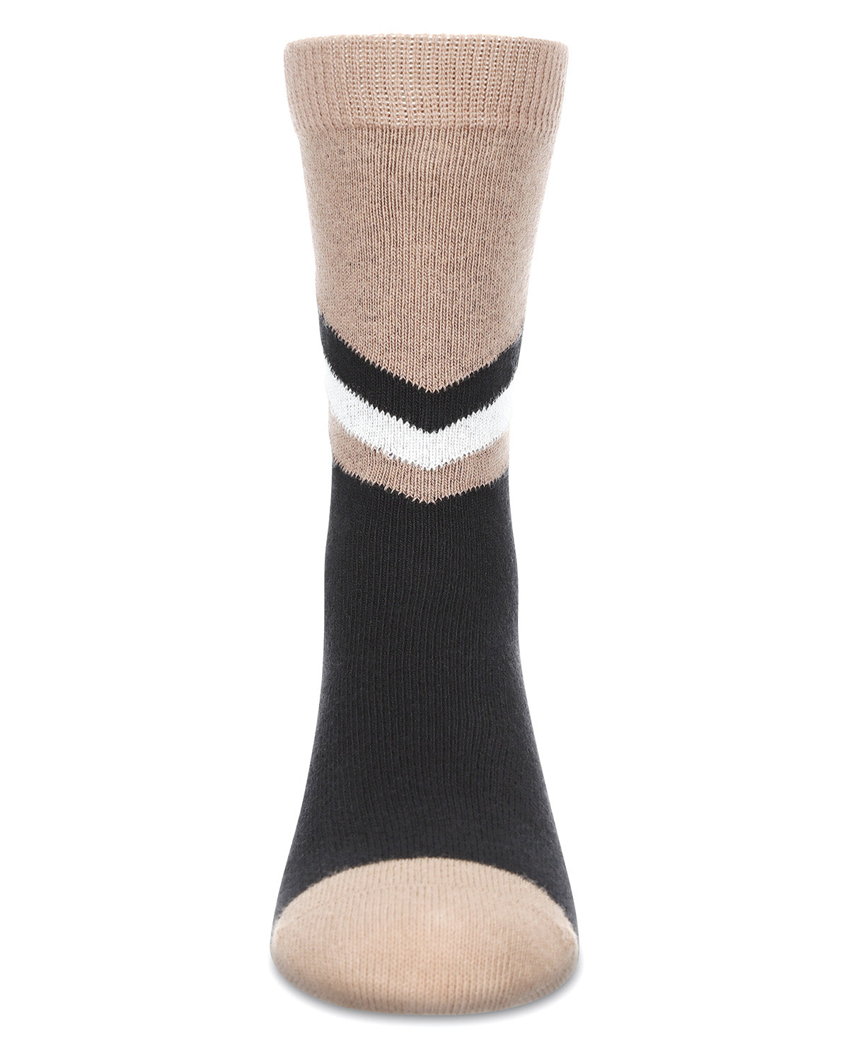 Boys' Geometric Diagonal Stripe Crew Socks : Color: Black