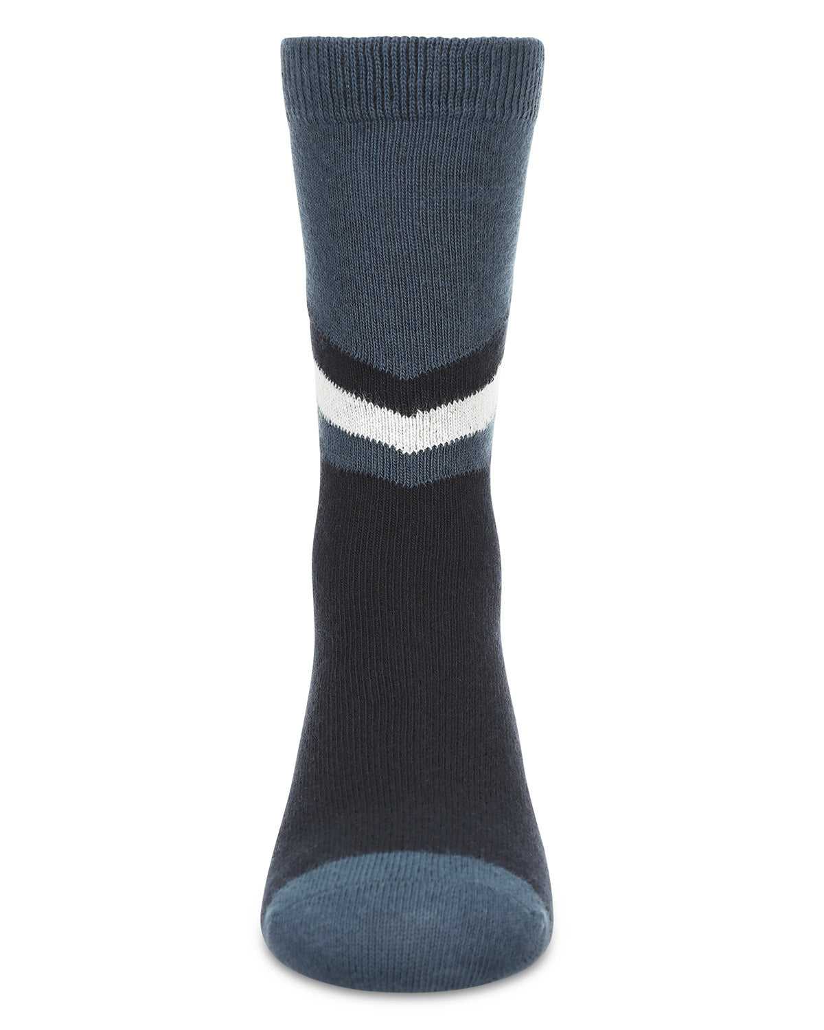 Boys' Geometric Diagonal Stripe Crew Socks : Color: Navy