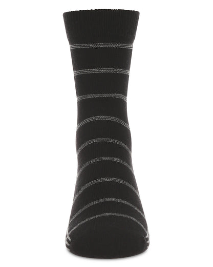Boys' Boxed Stripe Crew Socks : Color: Black