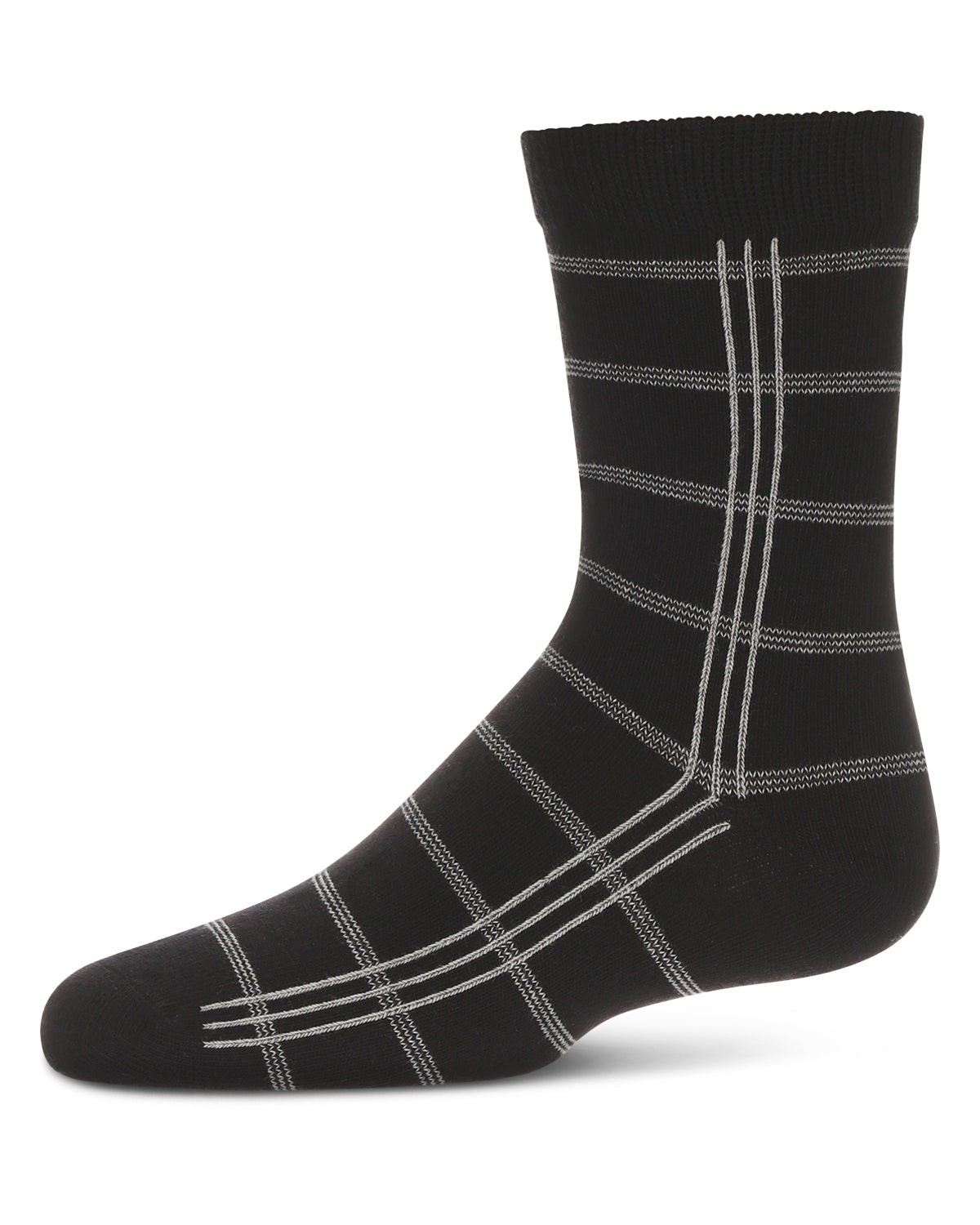 Boys' Boxed Stripe Crew Socks : Color: Black