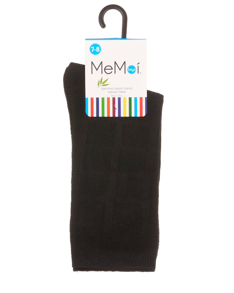 Solid Bamboo Blend Boy’s Crew Socks