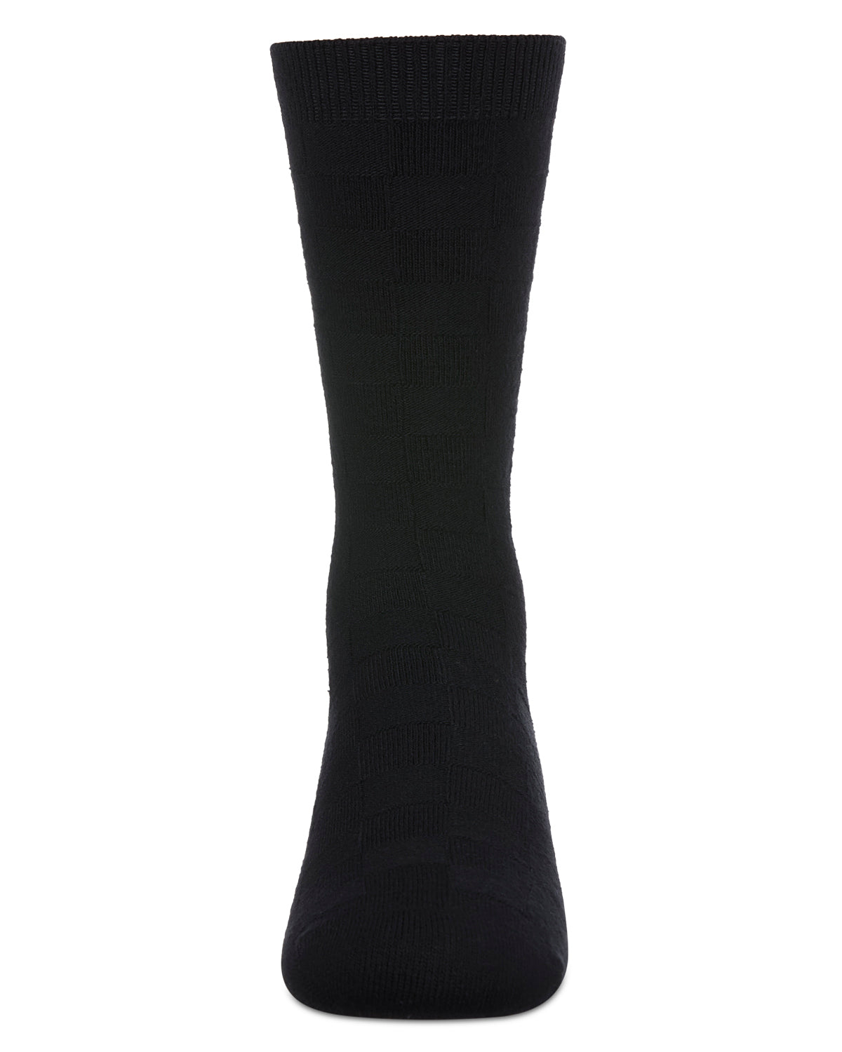 Boys' Checkerboard Rayon form Bamboo Blend Crew Socks : Color: Black