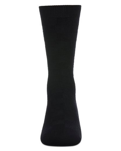 Boys' Checkerboard Rayon form Bamboo Blend Crew Socks : Color: Black