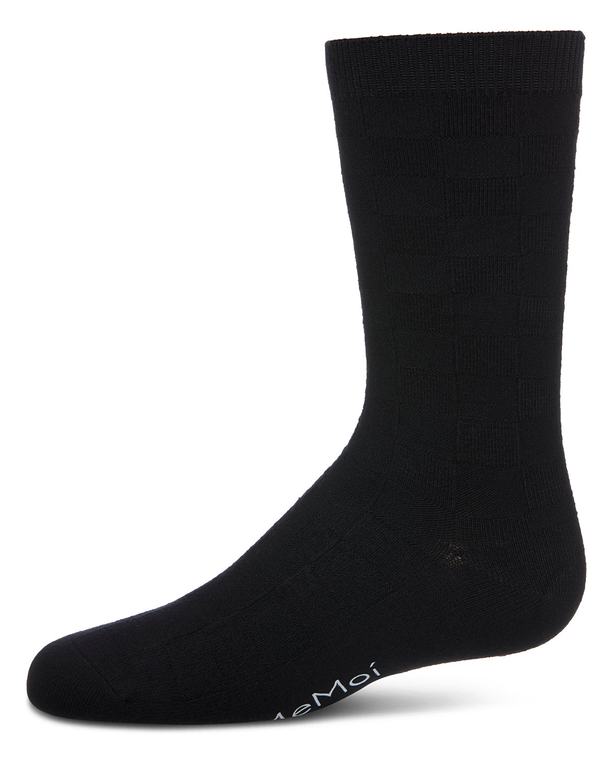 Boys' Checkerboard Rayon form Bamboo Blend Crew Socks : Color: Black