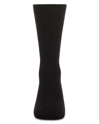 Boys' Diamond Rayon from Bamboo Crew Socks : Color: Black