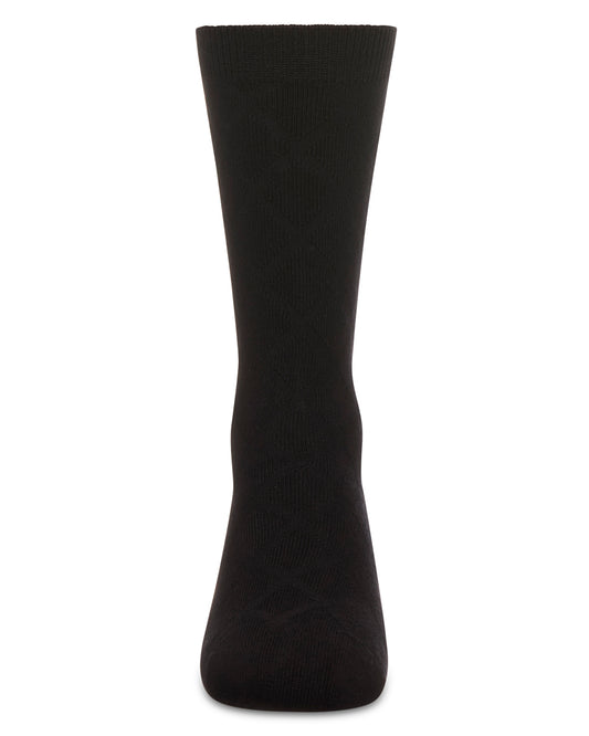 Boys' Diamond Rayon from Bamboo Crew Socks : Color: Black