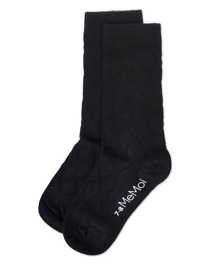 Boys' Diamond Rayon from Bamboo Crew Socks : Color: Black