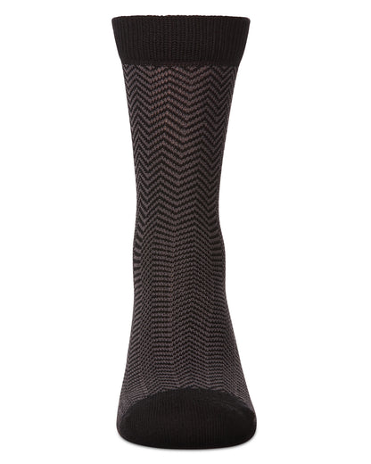Boys' Herringbone Dress Socks : Color: Black