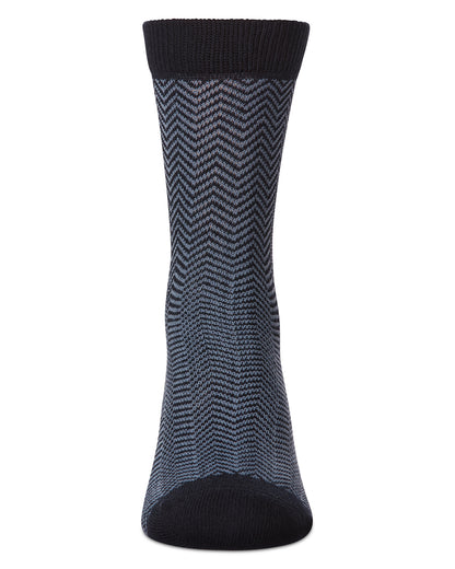 Boys' Herringbone Dress Socks : Color: Black