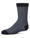 Boys' Herringbone Dress Socks : Color: Navy