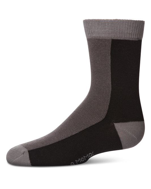 Boys' Color Block Dress Socks : Color: Black