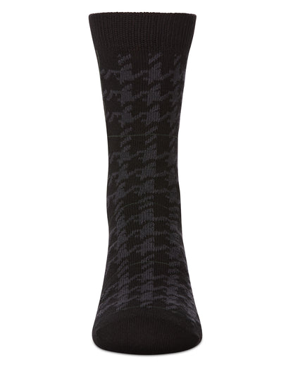 Boys' Hounds Plaid Dress Socks : Color: Black