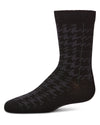 Boys' Hounds Plaid Dress Socks : Color: Black