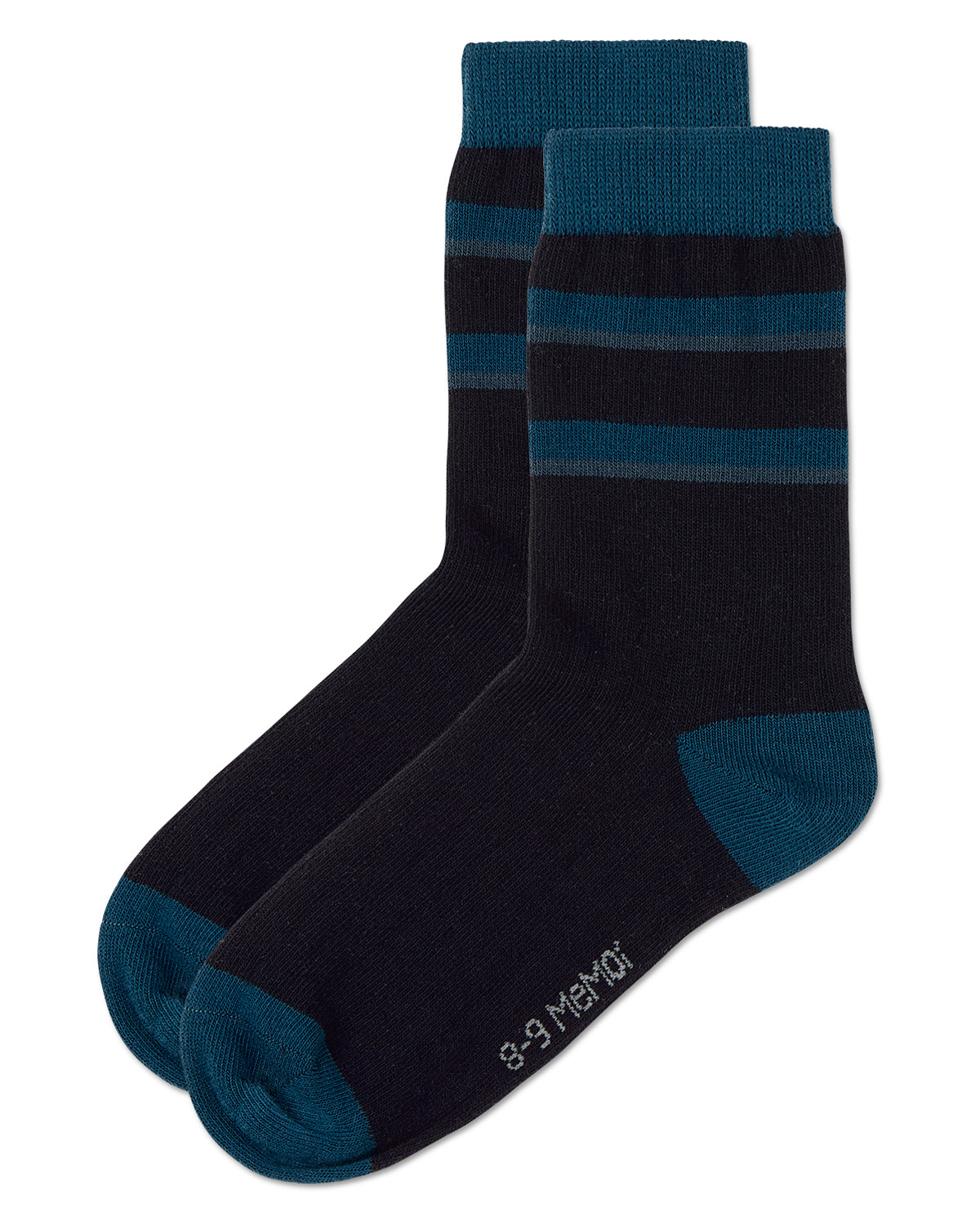 Boys Tonal Stripe Cotton Rich Crew Sock : Color: Black