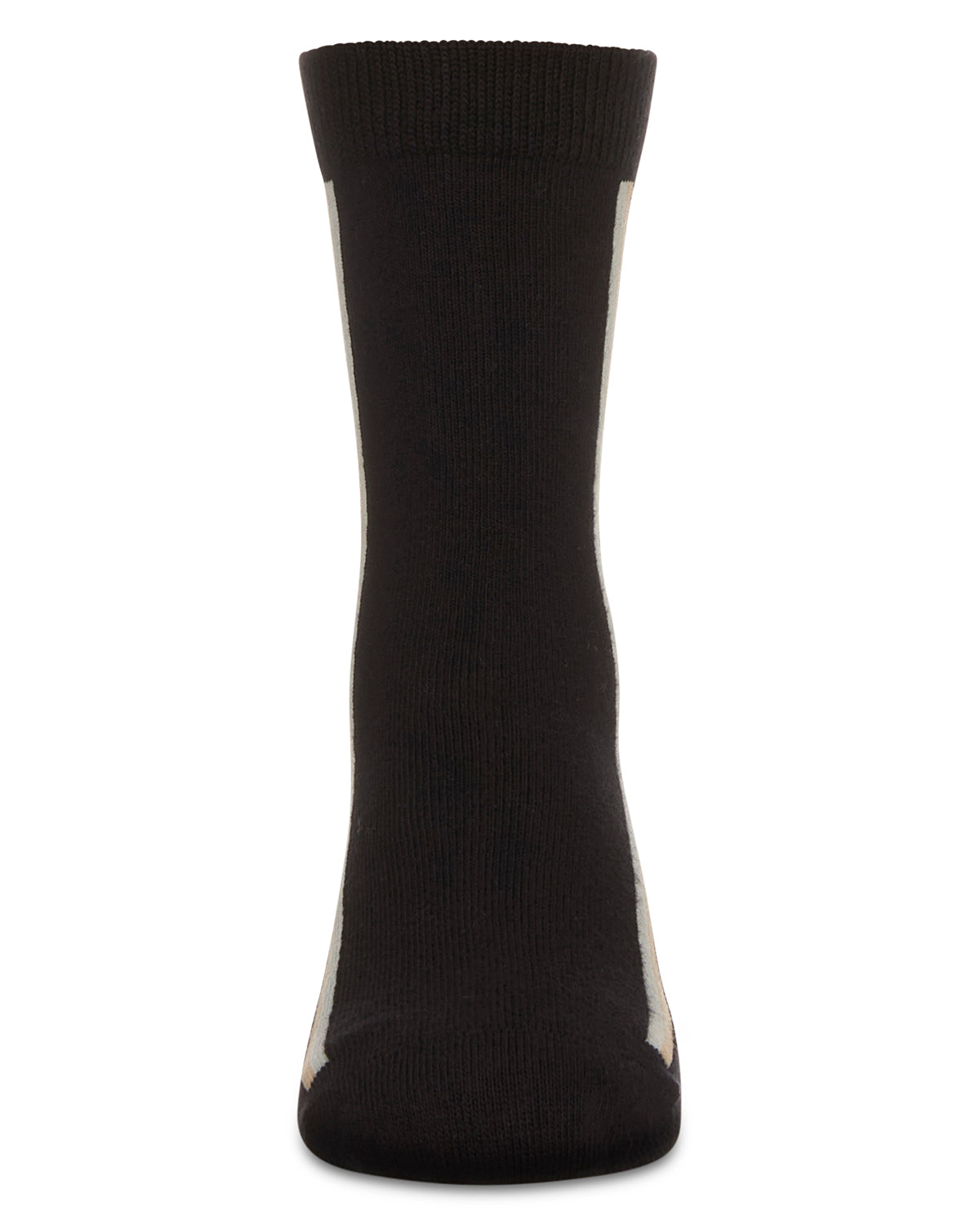 Boys' Dual Line Crew Socks : Color: Black