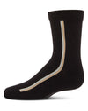 Boys' Dual Line Crew Socks : Color: Black