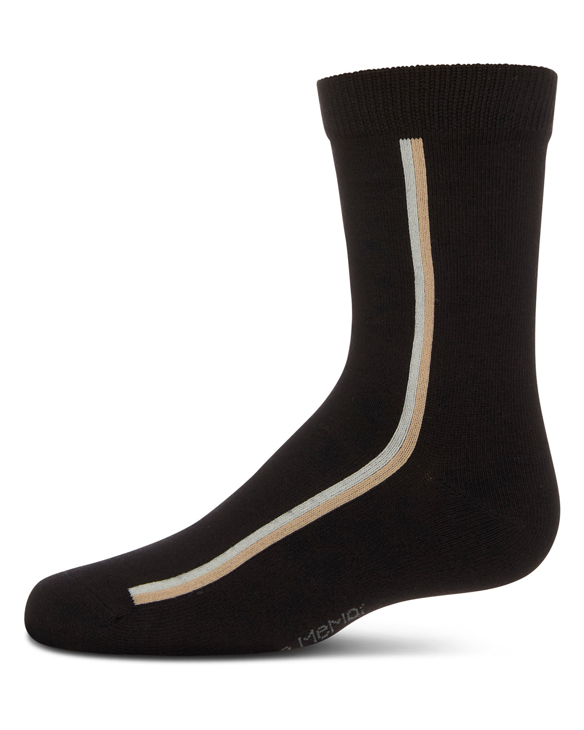 Boys' Dual Line Crew Socks : Color: Black
