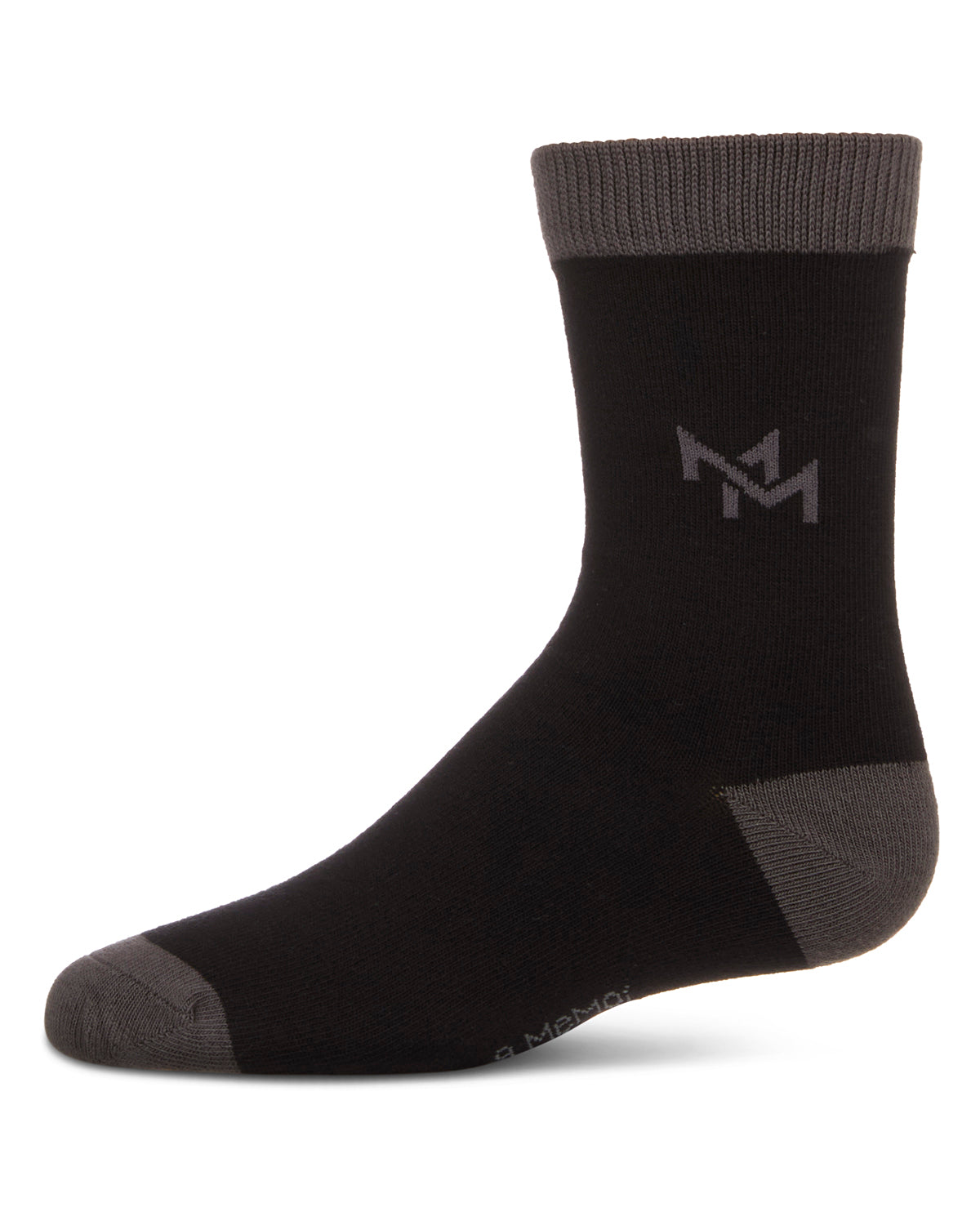 Boys' Overlapped M Crew Socks : Color: Black