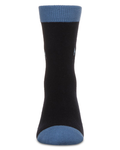 Boys' Overlapped M Crew Socks : Color: Black