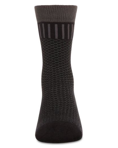 Boys' Geometry Crew Socks : Color: Black