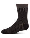 Boys' Geometry Crew Socks : Color: Black