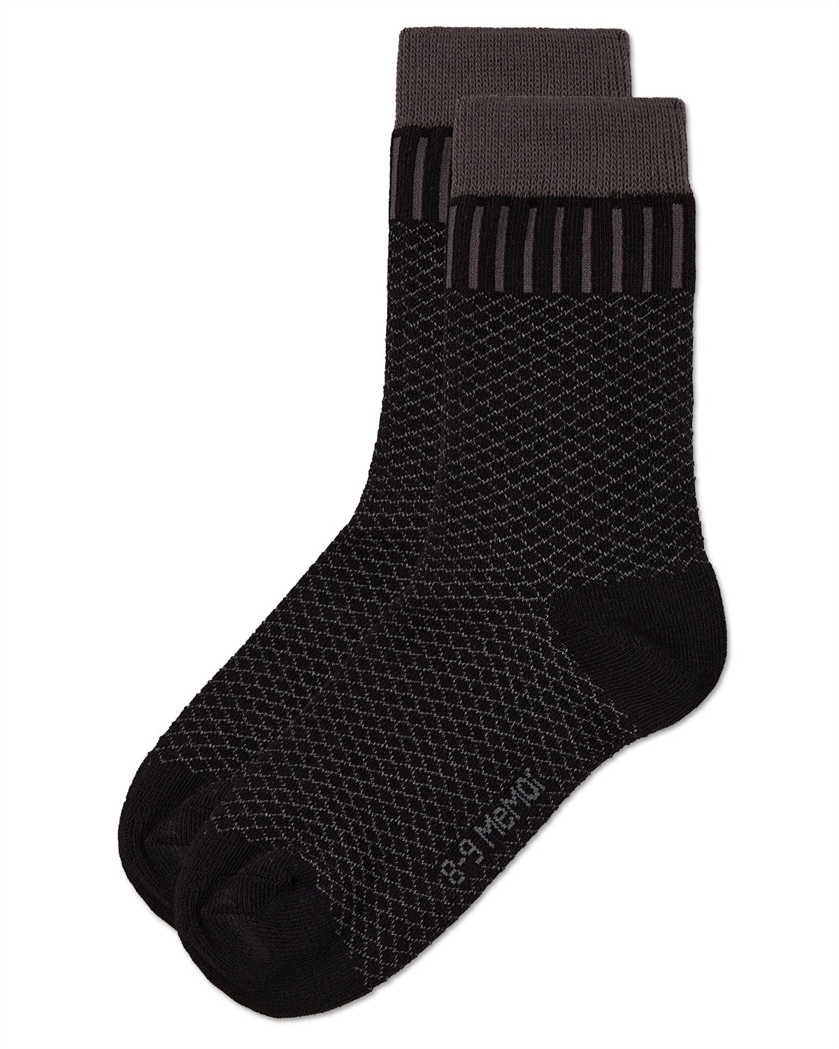 Boys' Geometry Crew Socks : Color: Black