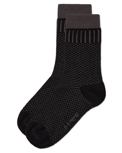 Boys' Geometry Crew Socks : Color: Black