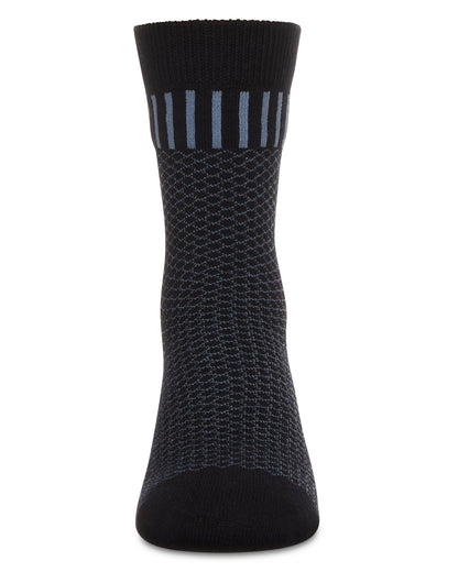 Boys' Geometry Crew Socks : Color: Black