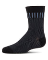 Boys' Geometry Crew Socks : Color: Black