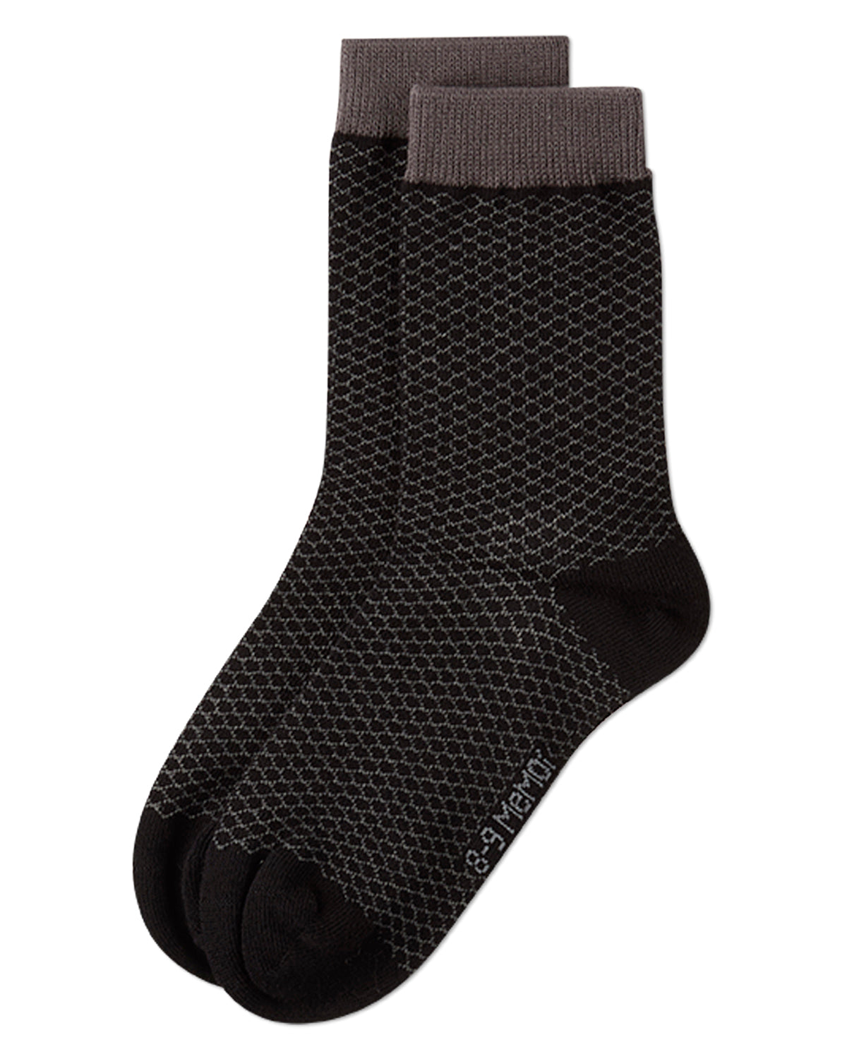Boys "Geo" Cotton-Rich Geometric Diamond-Pattern Everyday Crew Sock
