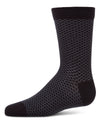 Boys "Geo" Cotton-Rich Geometric Diamond-Pattern Everyday Crew Sock