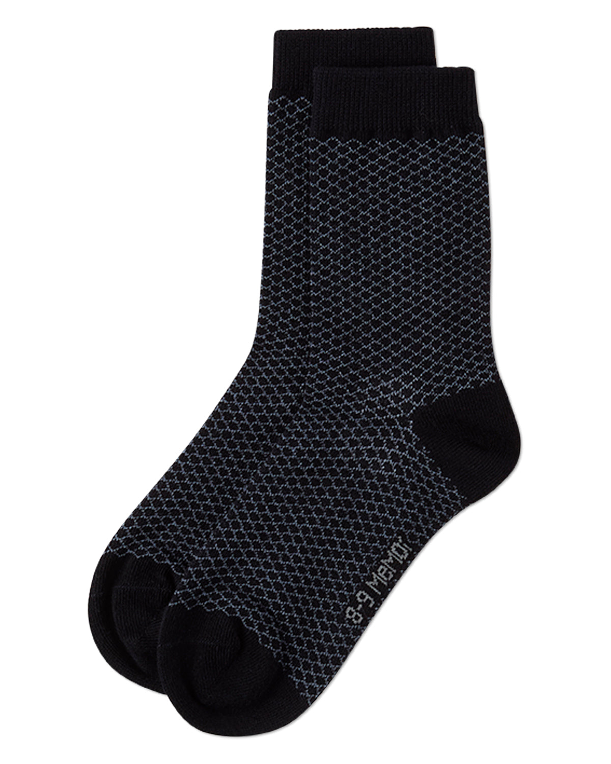 Boys "Geo" Cotton-Rich Geometric Diamond-Pattern Everyday Crew Sock