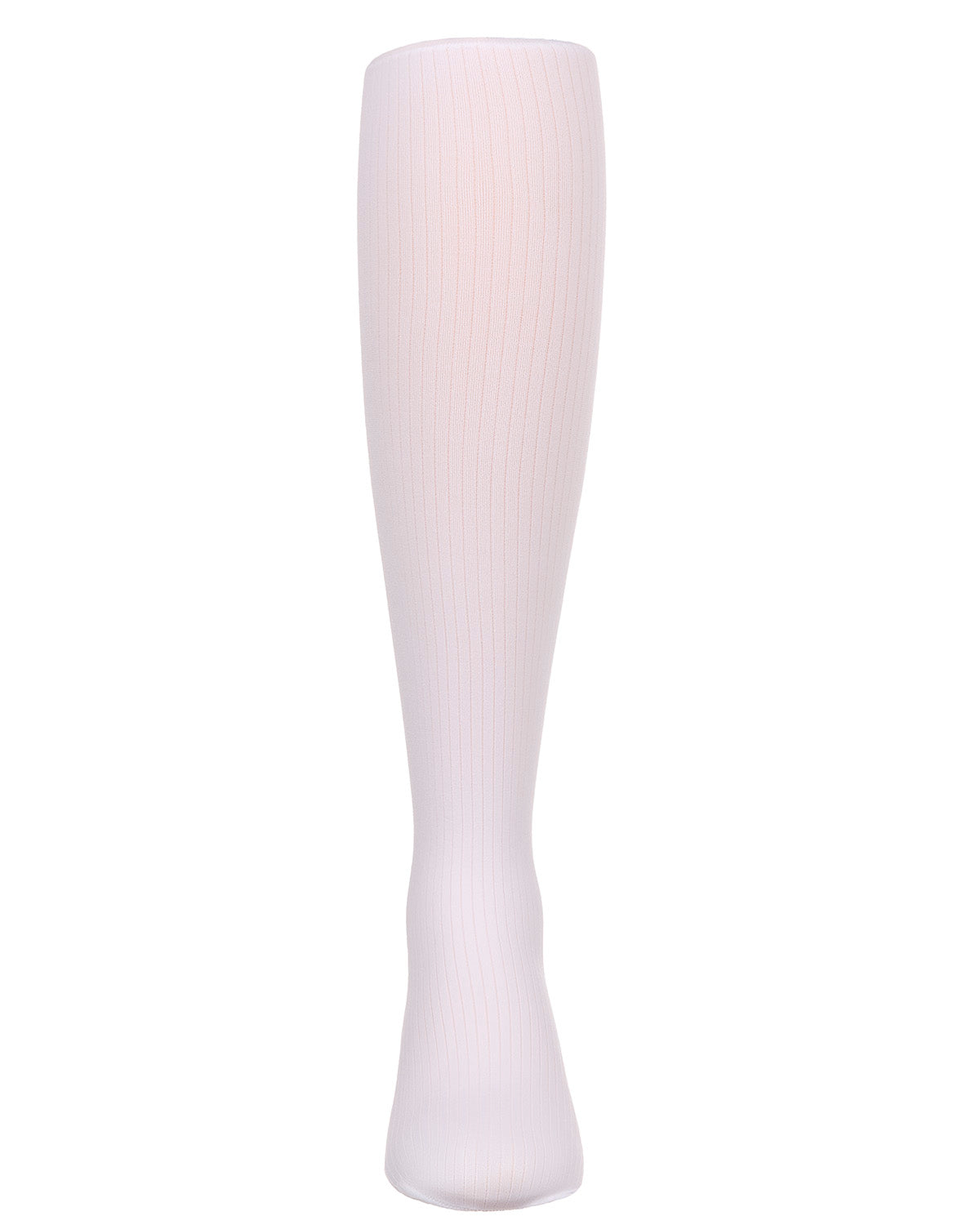 Girls' Opaque Fine Ribbed Nylon Tights : Color: White