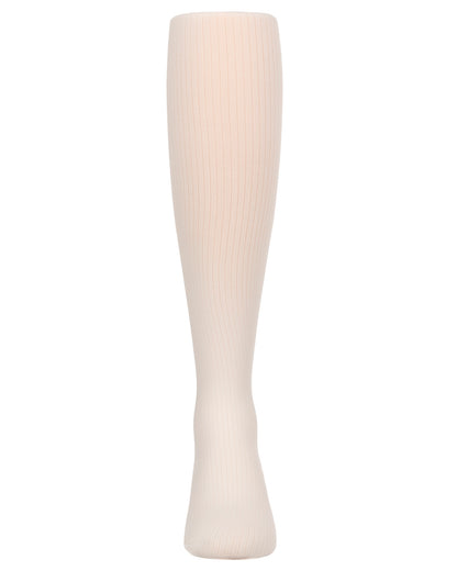 Girls' Opaque Fine Ribbed Nylon Tights : Color: Winter White