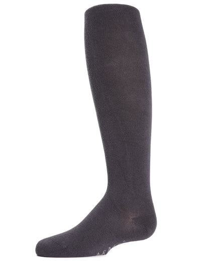 Baby and Toddler Girls Opaque Cotton-Rich Mini-Ribbed Sweater Tights
