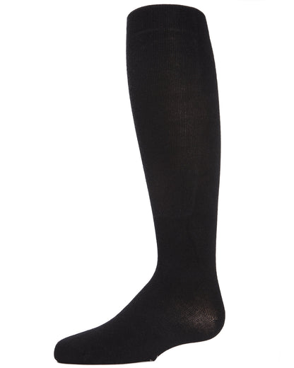 Girls' Soft Pima Cotton Opaque Tights : Color: Black