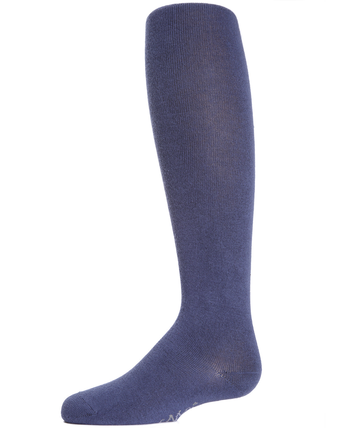 Girls' Soft Pima Cotton Opaque Tights : Color: Blue Indigo