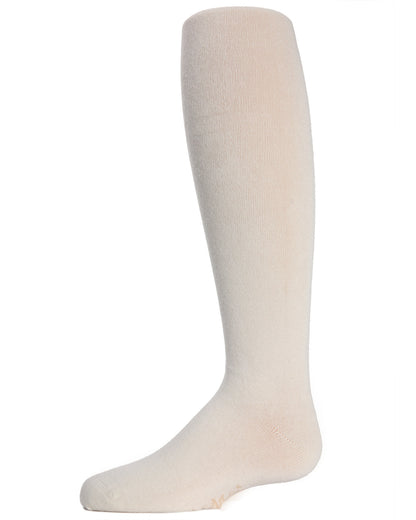 Girls' Soft Pima Cotton Opaque Tights : Color: Ivory