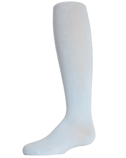 Girls' Soft Pima Cotton Opaque Tights : Color: Light Blue