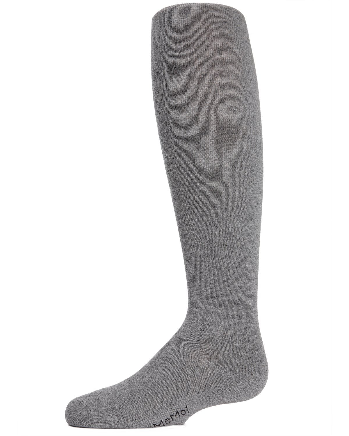 Girls' Soft Pima Cotton Opaque Tights : Color: Medium Gray