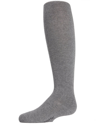 Girls' Soft Pima Cotton Opaque Tights : Color: Medium Gray